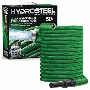 Hydrosteel Heavy Duty Ultra Performance Steel Garden Hose - 1 of 4