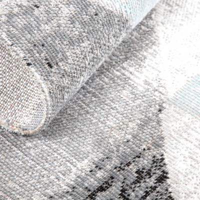 Sofia Holly Modern 7'9" x 10'2" Gray Synthetic Indoor/Outdoor Rug