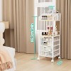 Makeup Organizer Storage Cart - Floor Skincare Make Up Storage with 4 Drawers, Rolling Makeup - 3 of 4
