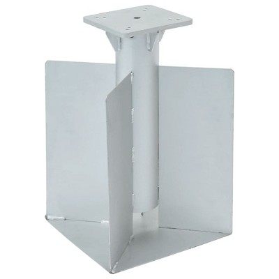 vidaXL In-Ground Parasol Base Silver 10.8"x10.8"x17.7" Steel