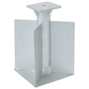 vidaXL In-Ground Parasol Base Silver 10.8"x10.8"x17.7" Steel - 1 of 4