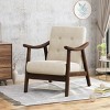 Coolbibila-Mid-Century Modern Accent Chair, Tufted Armchair with Upholstery - image 2 of 4