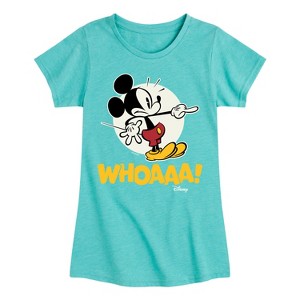 Girls' - Disney - Mickey Mouse Fitted Short Sleeve Graphic T-Shirt - 1 of 4