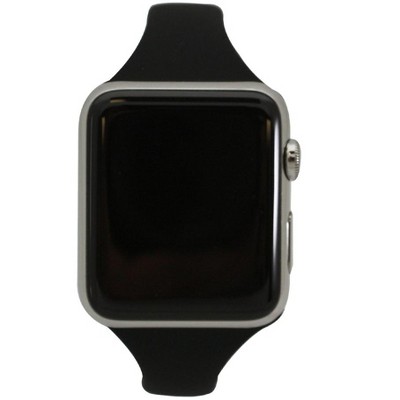 Olivia Pratt Solid Color Slim Style Apple Watch Band - Black, Light ...