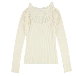 bar III Womens Cutout Ribbed Pullover Sweater - 1 of 2