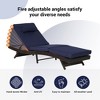 Outdoor Chaise Lounge Chair Set of 2, Wicker Reclining Lounge with Adjustable Backrest & Cushion, Sunbathing Chair for Patio Pool Garden - 4 of 4