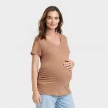 Short Sleeve V-Neck Maternity T-Shirt - Isabel Maternity by Ingrid & Isabel™