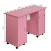 Karlhome Black Professional Nail Table with Fan and 4 Drawers - 3 of 4