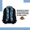Jurassic World Nylon Allover Print Backpack - Adventure Awaits with Tyrannosaurus Rex, Velociraptor, and Triceratops, Blue - 2 of 4