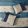 Grungis 7 Piece Polyester Queen Bedding Comforter Sets with Piecing and Embroidery Details,Comforter Set for Bedroom - 4 of 4