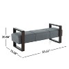 VYNXARIA Sleek and Stylish Long-shaped Ottoman, Gray - 4 of 4