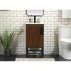 Elegant Lighting 18 inch single bathroom vanity in walnut - 2 of 4