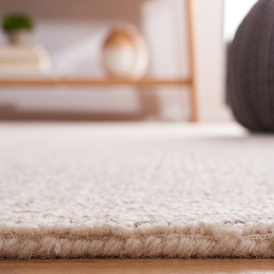 Ivory Abstract Hand-Tufted Wool 5' x 8' Area Rug