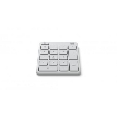 Microsoft Number Pad Glacier - Bluetooth 5.0 Connectivity - 2.4 GHz Frequency Range - Connect up to 3 devices - 1.3mm low profile key travel