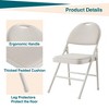 2/4/6 Pack Folding Chairs, Linen Padded Foldable Chair Set, Heavy Duty Metal Folding Chair with Soft Cushion and Back - 3 of 4