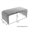 CAVINAS Bench Shoe Bench Boucle Fabric Loveseat Ottoman Footstool for Bedroom and Entryway - 4 of 4