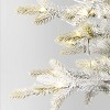 Pre-lit Flocked Balsam Fir Artificial Christmas Tree with Basket Base Warm White LED Lights - Wondershop™ - 4 of 4