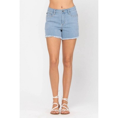 Women's Stripe Cut-Off Shorts - Judy Blue