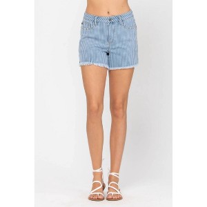 Women's Stripe Cut-Off Shorts - Judy Blue - 1 of 4