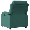 vidaXL Massage Recliner Chair Adjustable Reclining Armchair Dark Green Fabric - 4 of 4