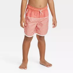 Toddler Boys' Striped Swim Shorts - Cat & Jack™ Orange