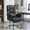 HOMCOM Executive Office Chair with Footrest and Lumbar Support, PU Leather Office Desk Chair, Ergonomic, Reclining and Swivel Chair - 3 of 4