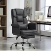 HOMCOM Executive Office Chair with Footrest and Lumbar Support, PU Leather Office Desk Chair, Ergonomic, Reclining and Swivel Chair - image 3 of 4