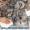 Indoor Washable Vintage Rug, Non Slip Non-Shedding Floor Mat, Soft Low Pile Thin Foldable Throw Carpet for Bedroom Nursery Dining Room - 4 of 4