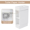 Mshliw 18.6" Bathroom Vanity with Ceramic Sink, Cabinet with Toilet Paper Holder & Two-Tier Shelf, Left or Right Orientation - 3 of 4