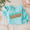 The Life Of A Teacher Puff/Glitter - Womens Lightweight Garment Dyed Sweatshirt - 2 of 3