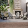 WestinTrends Highland Outdoor Patio HDPE Adirondack Chairs With Cup Holders (Set of 4) - 2 of 4