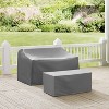 Crosley 2pc Furniture Cover Set, Loveseat and Coffee Table, Gray: Vinyl Protective Outdoor Patio Set Covers - image 2 of 4