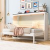 Twin Size Murphy Bed with LED Light for Bedroom - 4 of 4