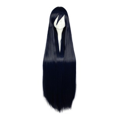 Unique Bargains Women's Wigs 41" Deep Blue with Wig Cap