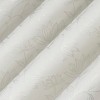 1pc 50"x63" Sun Zero Bronte Floral Jacquard 100% Blackout Rod Pocket Curtain Panel Pearl - 3 of 4