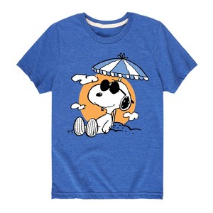 Boys' - Peanuts - Snoopy Beach Day Short Sleeve Graphic T-Shirt - 1 of 4