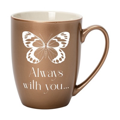 Elanze Designs Always With You Bronze 10 ounce New Bone China Coffee Cup Mug