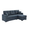 84'' L-Shaped Sectional Sofas Upholstered Sleeper Sofa with Storage Under Chaise and Reversible L/R - 2 of 4
