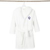 Personalized Linum Kids 100% Polyester SUPER PLUSH Double Brushed Hooded Bathrobe in Navy Bookman Font - 3 of 3