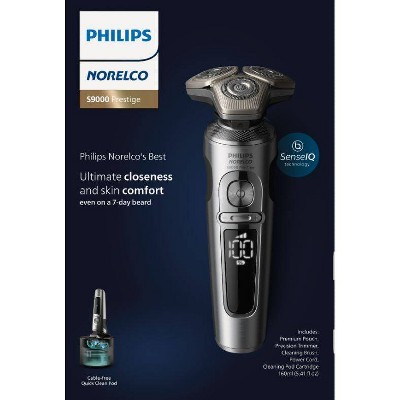 Philips Norelco Grey Cordless Electric Razor with Multiple Heads