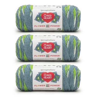 Red Heart All in ONE Flower Power Yarn 24 Pack-Come On Clover