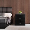 GlasFlength Utility Storage Cabinets Four Drawer Dresser with Modern Simple Design for Bedroom Living Room, Black, 25.98"*13"*28.7" - 2 of 4
