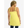 Jessica London Women's Plus Size Stretch Cotton Shirred Tank - 3 of 4