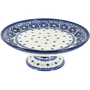 Blue Rose Polish Pottery 283 Vena Cake Plate - 1 of 1