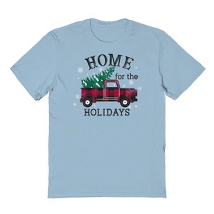 Rerun Island Men's Christmas Home For The Holidays Short Sleeve Graphic Cotton T-shirt - 1 of 1