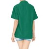 LA LEELA Womens Summer's Casual Blouse Shirt Blouses Short Sleeve Button Up Dress Tops Tee Shirts Coverup Hawaiian Dresses for Women - 4 of 4