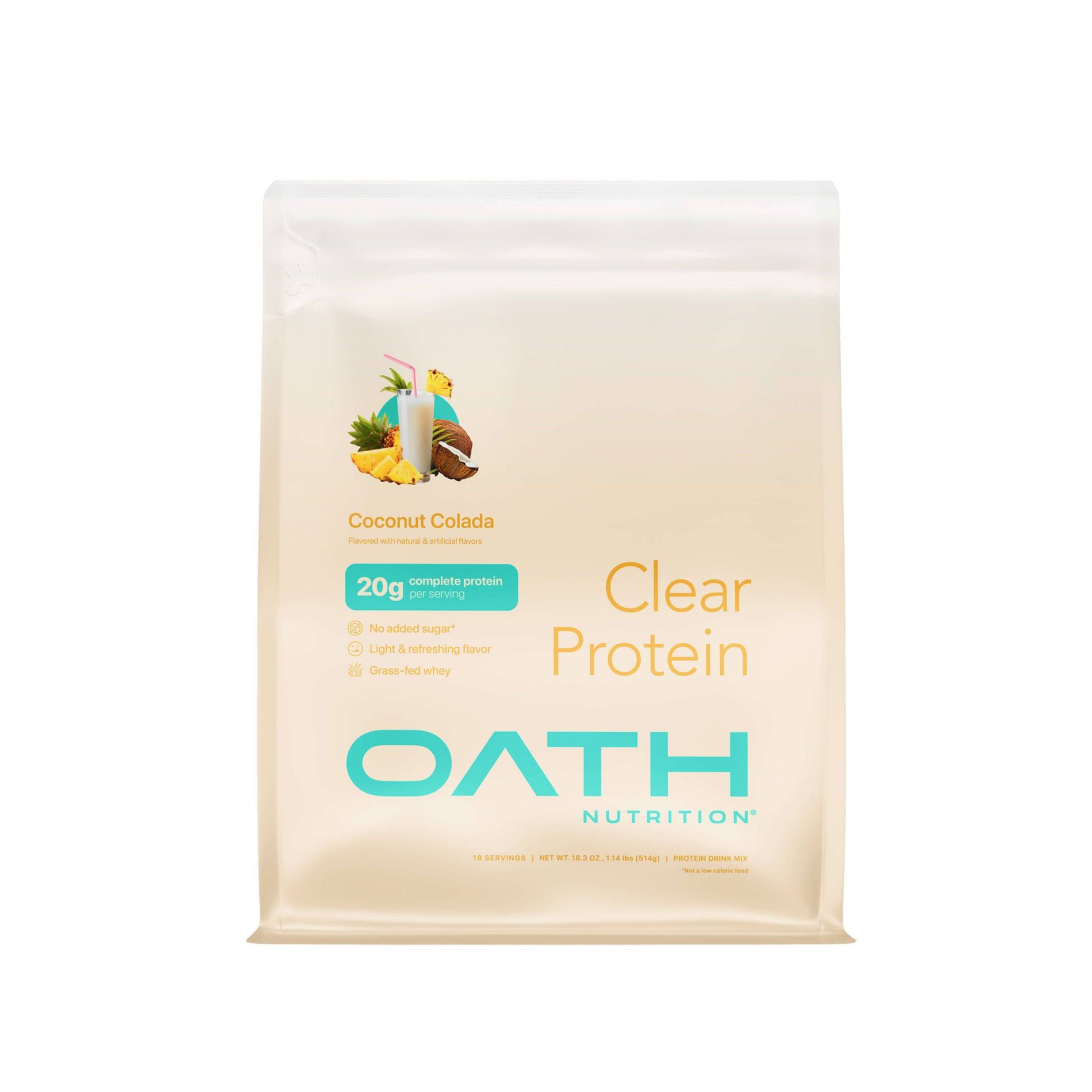 Oath Nutrition Clear Whey Protein Powder - 20g Protein - 18 Servings