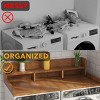 SEVOBAL Utility Storage Shelves Washer Dryer Countertop with Double Layer Storage, Laundry Room Organizer with Non-Slip Pads, Brown, 54"*27.5"*12" - 4 of 4