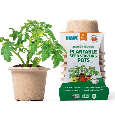 Back to the Roots 8pk Organic & Peat Free Plantable Seed Starting Pots