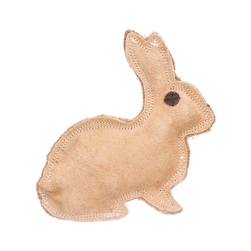 Spot Dura-Fused Leather Rabbit Dog Toy (8"x 7.5"), 1 of 4
